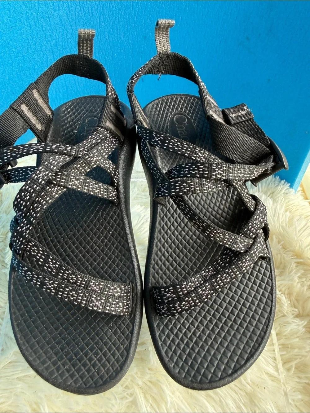 Chaco ZX/1 Ecotread kids' sandals featuring adjustable webbing straps